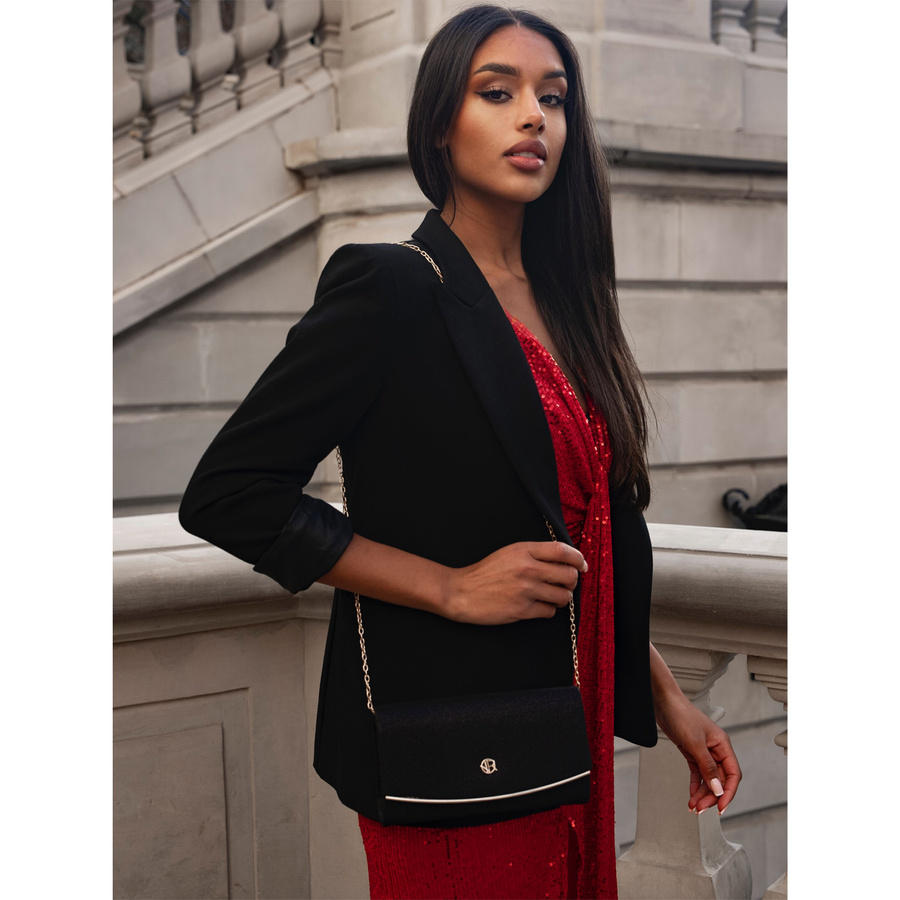 Brokatowa, wieczorowa kopertówka damska - Rovicky