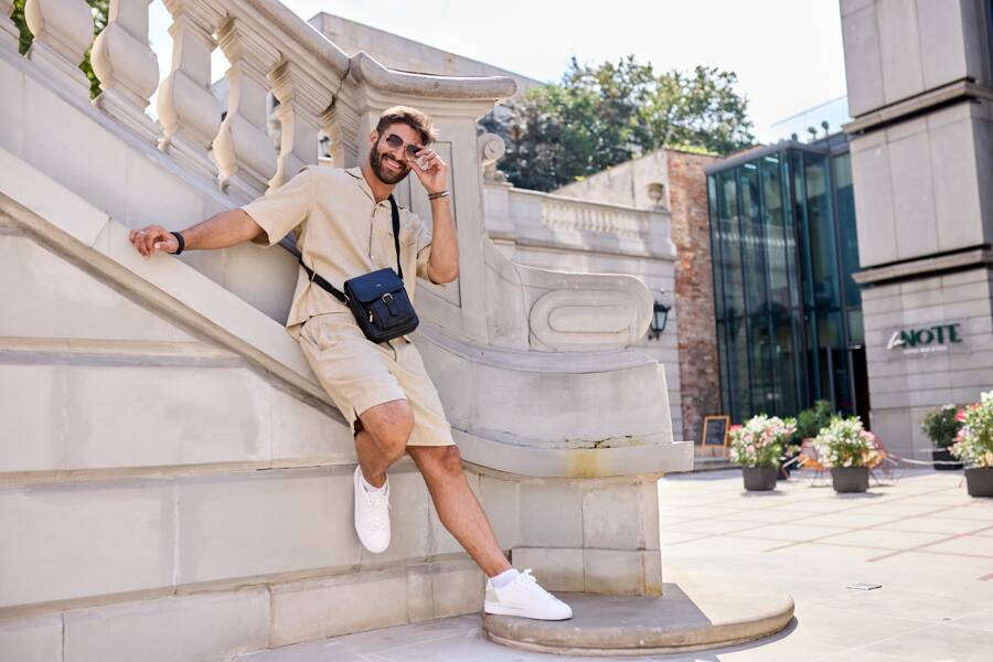 Skórzana torba męska w stylu vintage — Peterson