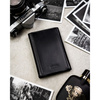 Skórzane, duże etui w czarnym kolorze przeznaczone na dokumenty i karty - Peterson