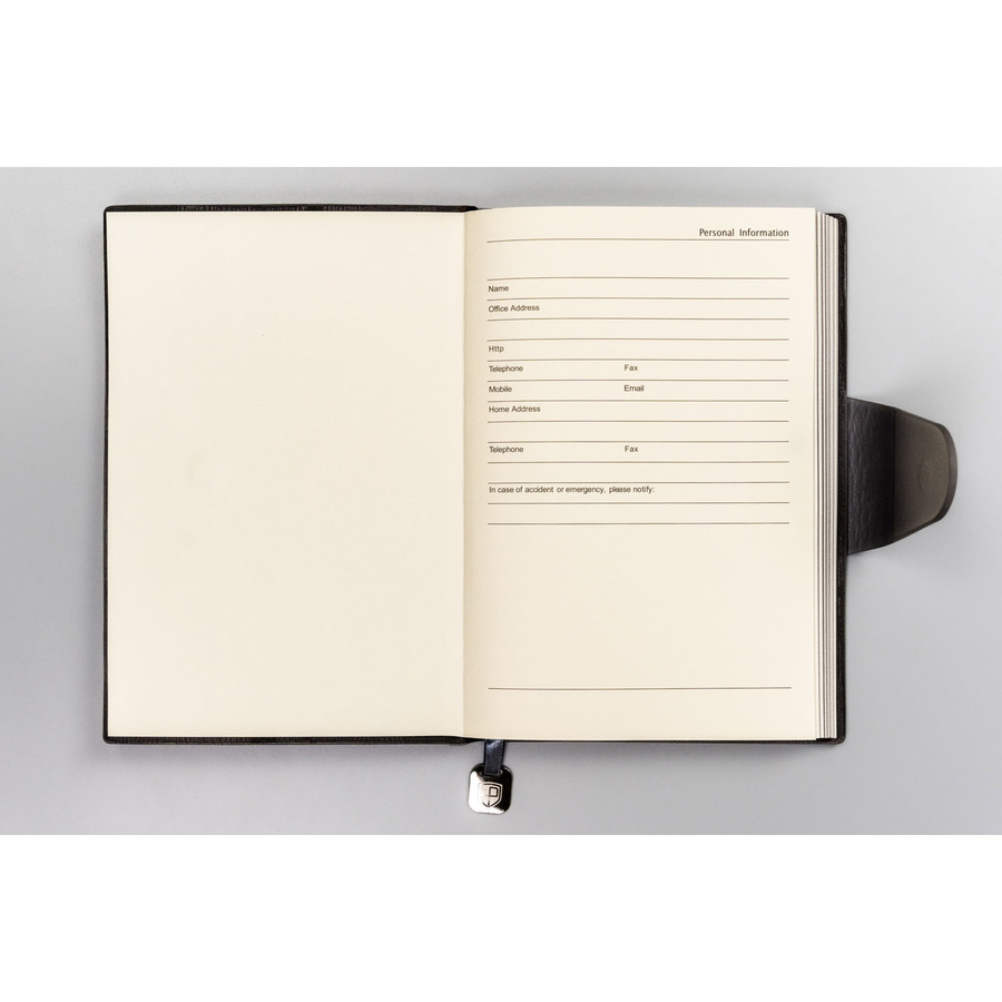 Szary notes w formacie A5 z wbudowaną zakładką - Peterson