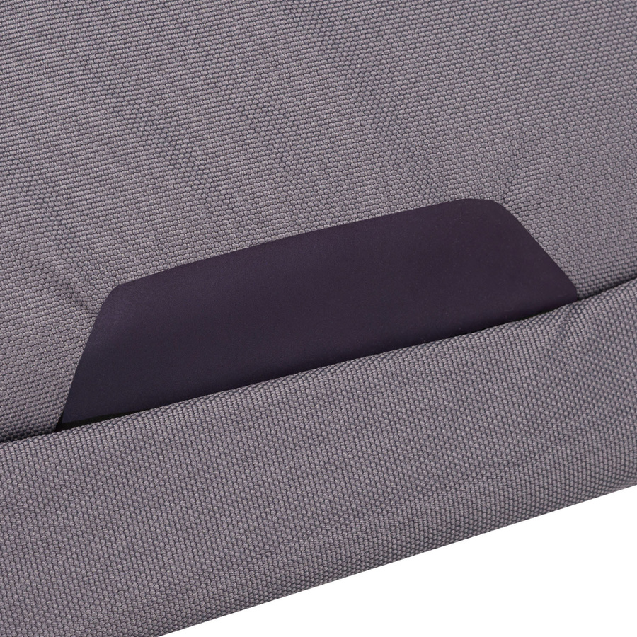 Praktyczna saszetka sportowa z poliestru w ciemnoszarym kolorze, zamykana suwakiem - Peterson