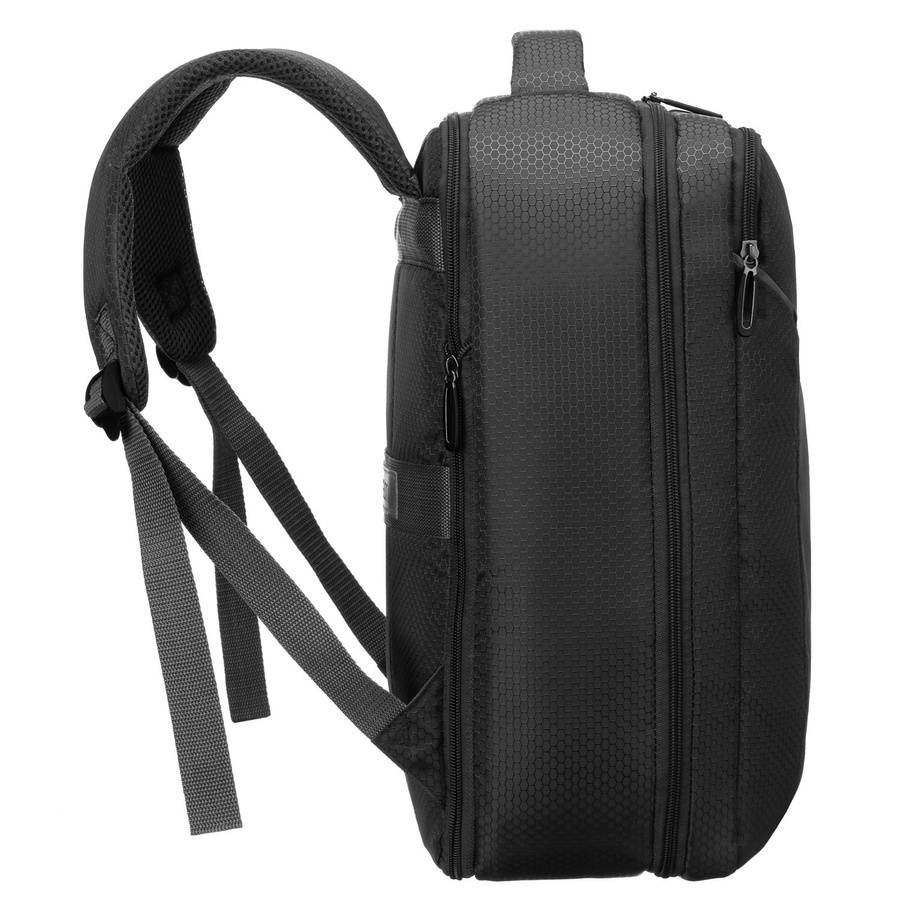 Szary, podróżny plecak z poliestru zawieszony na regulowanych szelkach - Peterson