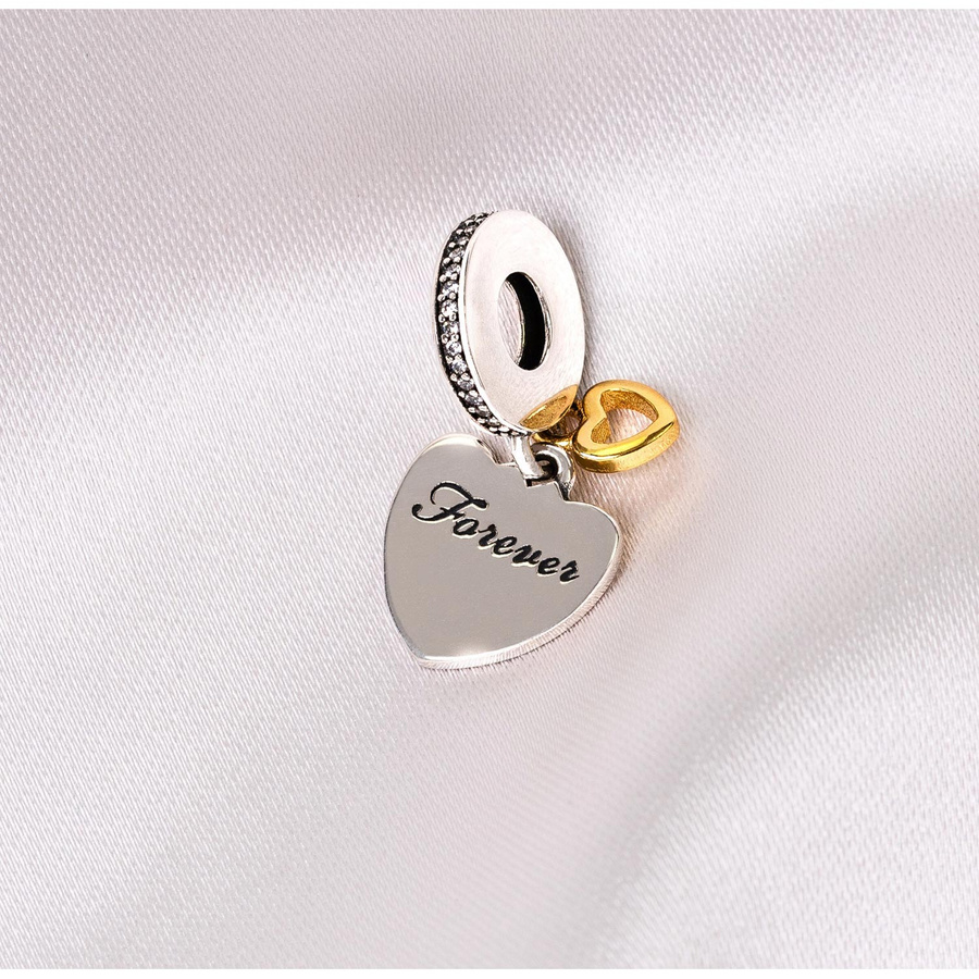 Srebrny charms serduszka do modułowej bransoletki - Peterson