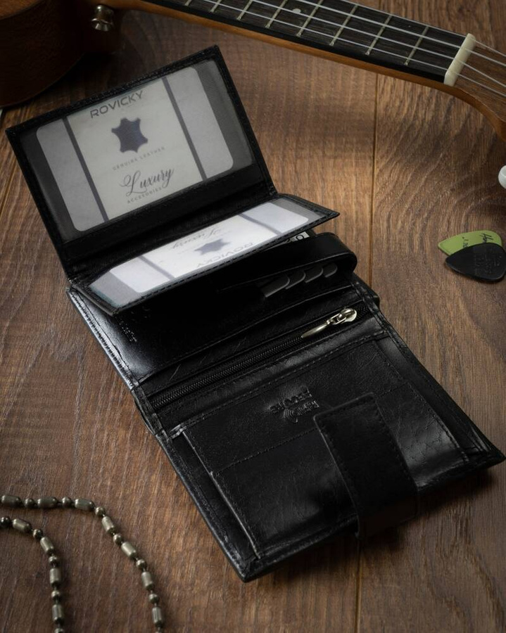 Skórzany portfel męski z systemem RFID - 4U Cavaldi