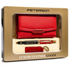 Damski zestaw prezentowy fashion: portfel , długopis, brelok - Peterson