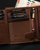 Duży, pionowy portfel męski ze  skóry naturalnej - Peterson
