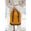 Plecak miejski w żółto-brązowym kolorze z przegrodą na laptopa zamykany suwakami - Himawari