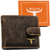 Duży skórzany portfel męski z zatrzaskiem - Buffalo Wild