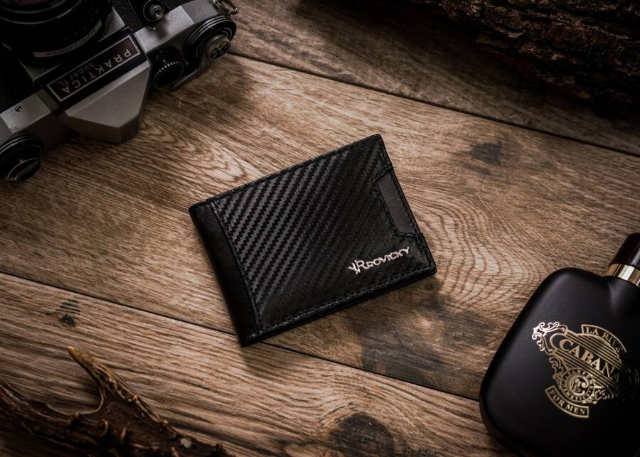 Mała banknotówka męska ze skóry naturalnej - Rovicky