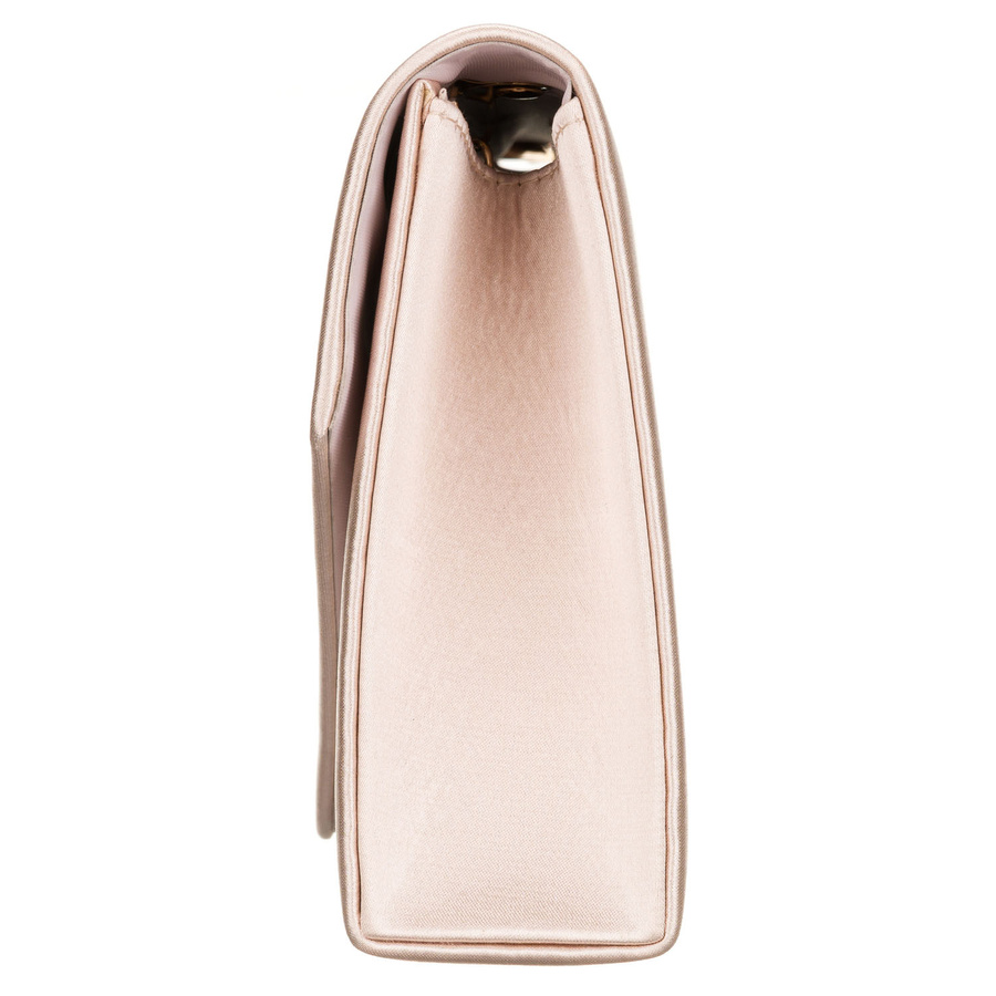 Mała kopertówka damska wykonana z tkaniny syntetycznej w beżowym kolorze - Rovicky