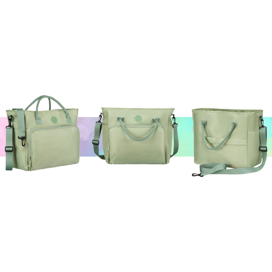 Zielona, weekendowa torba podróżna z poliestru - Peterson