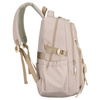 Beżowy, modny plecak szkolny z poliestru zawieszony na regulowanych szelkach - Peterson