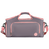 Pojemna, weekendowa torba podróżna w szaro-różowym kolorze z komorą termiczną na obuwie - Peterson