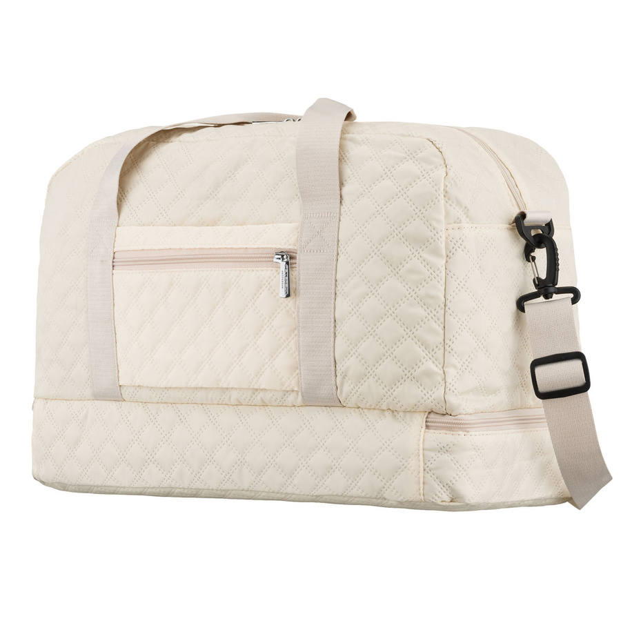 Sportowa, treningowa torba w beżowym kolorze wykonana z poliestru - Peterson