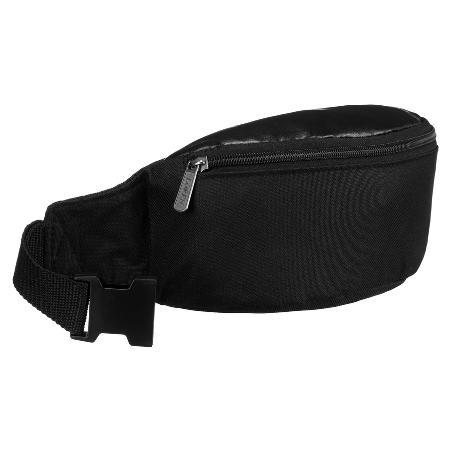 Czarna, kompaktowa saszetka z poliestru - Loren