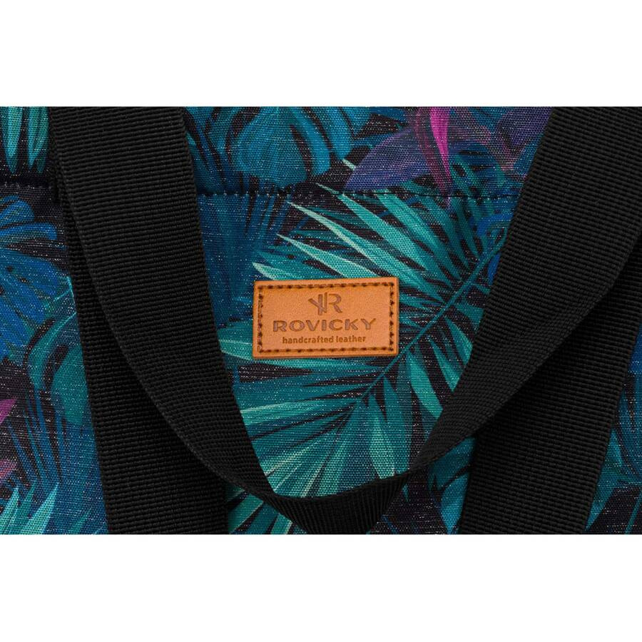 Casualowa torba shopper z zewnętrzną kieszonką - Rovicky