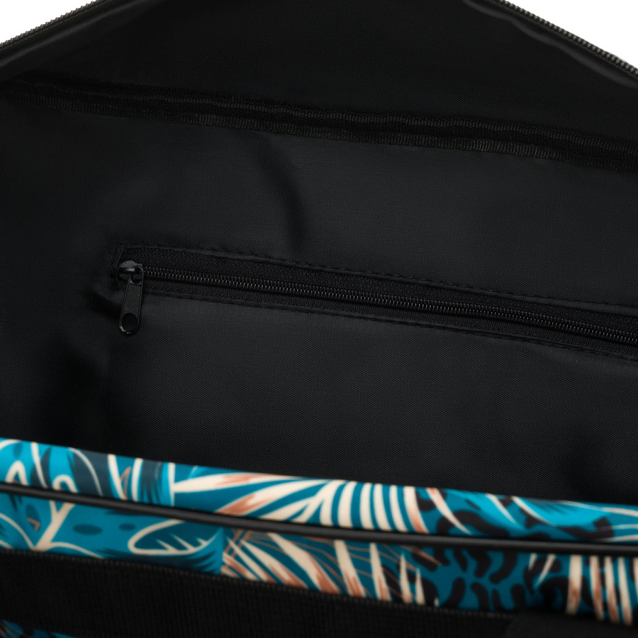 Torba podróżna pokryta roślinnym wzorem wyposażona w dopinany pasek - Rovicky