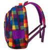 Plecak szkolny w kratę odszyty z poliestru, zawieszony na regulowanych szelkach - Peterson