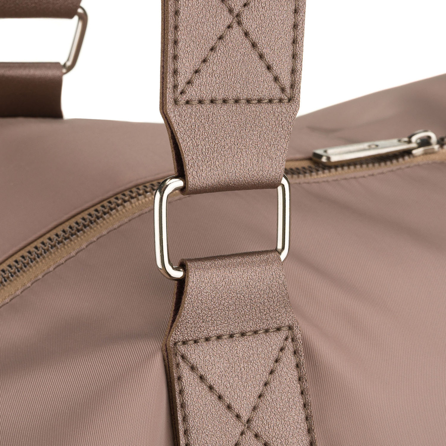 Brązowa torba treningowa z poliestru, jednokomorowa i zamykana suwakiem - Peterson