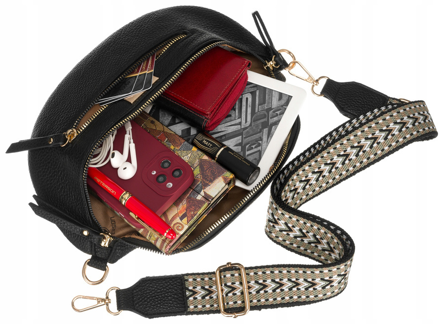 Damska, elegancka nerka ze skóry ekologicznej - Peterson