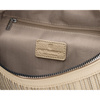 Beżowa saszetka damska wykonana ze skóry ekologicznej, ozdobiona ćwiekami - Peterson