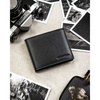 Duży, czarny portfel męski ze skóry naturalnej wyposażony w system RFID - Rovicky