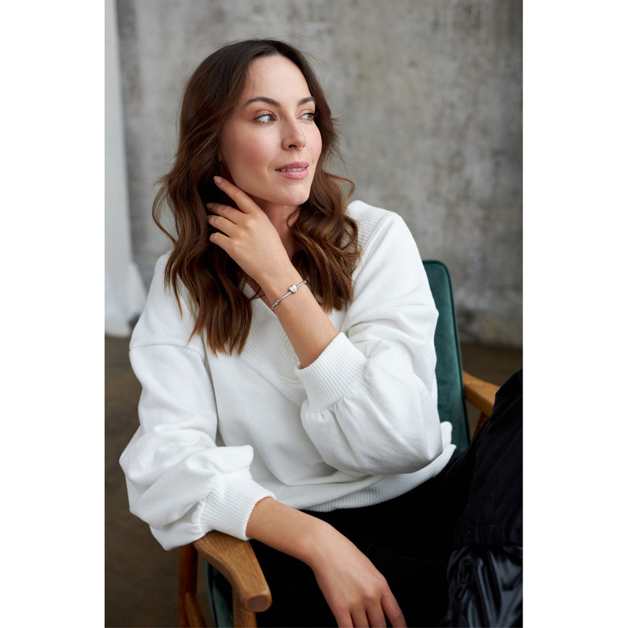 Srebrny charms best friends z cyrkonią do modułowej bransoletki - Peterson