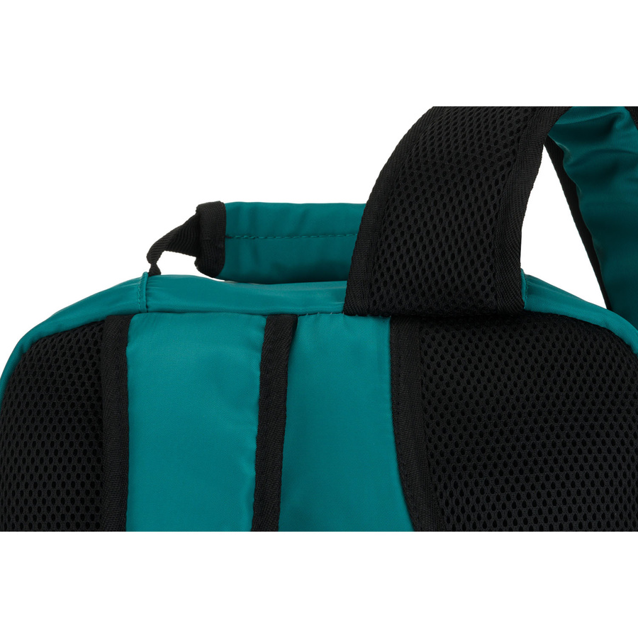 Turkusowy plecak podróżny, dwukomorowy i zamykany suwakiem - Peterson