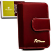 Skórzany portfel damski w czerwonym kolorze z systemem RFID - Peterson