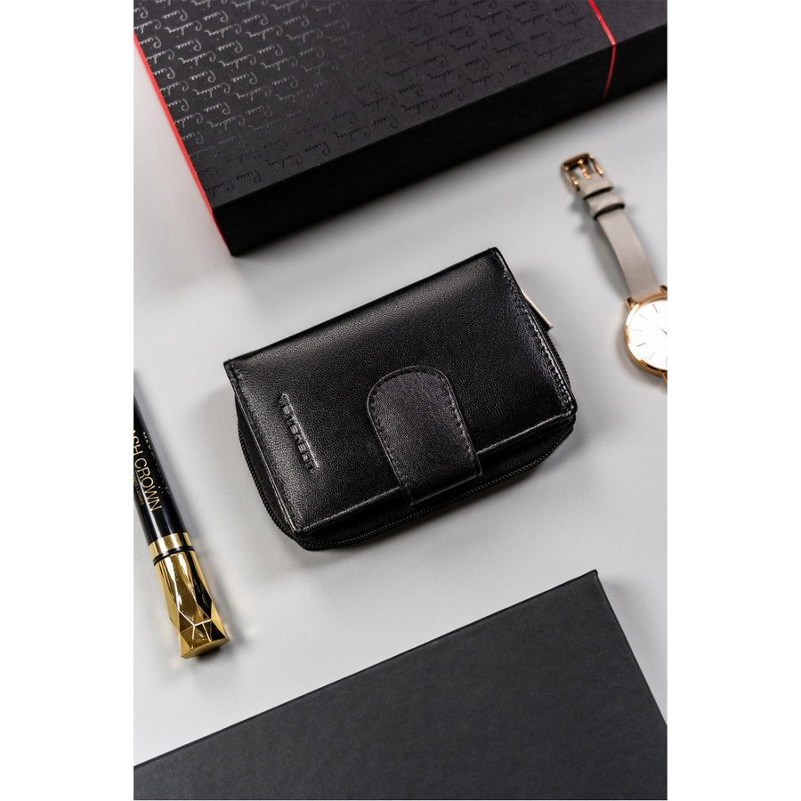 Klasyczny portfel damski na zatrzask i suwak - Peterson