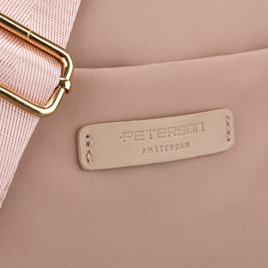 Różowa, nylonowa listonoszka damska zamykana suwakiem i klipsem magnetycznym - Peterson