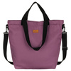 Shopperka damska w fioletowym kolorze, jednokomorowa i zamykana suwakiem z kieszonką zewnętrzną - Rovicky