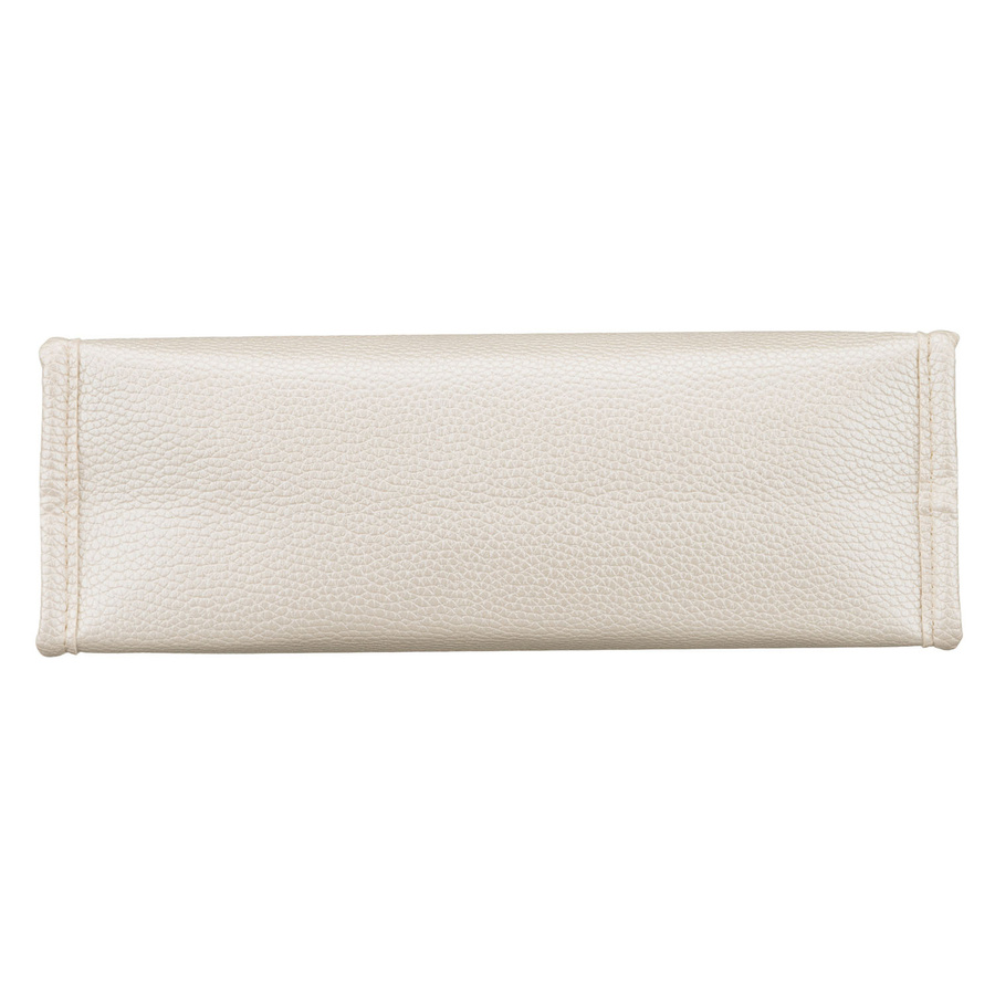 Beżowa, praktyczna kosmetyczka ze skóry ekologicznej, jednokomorowa - Rovicky