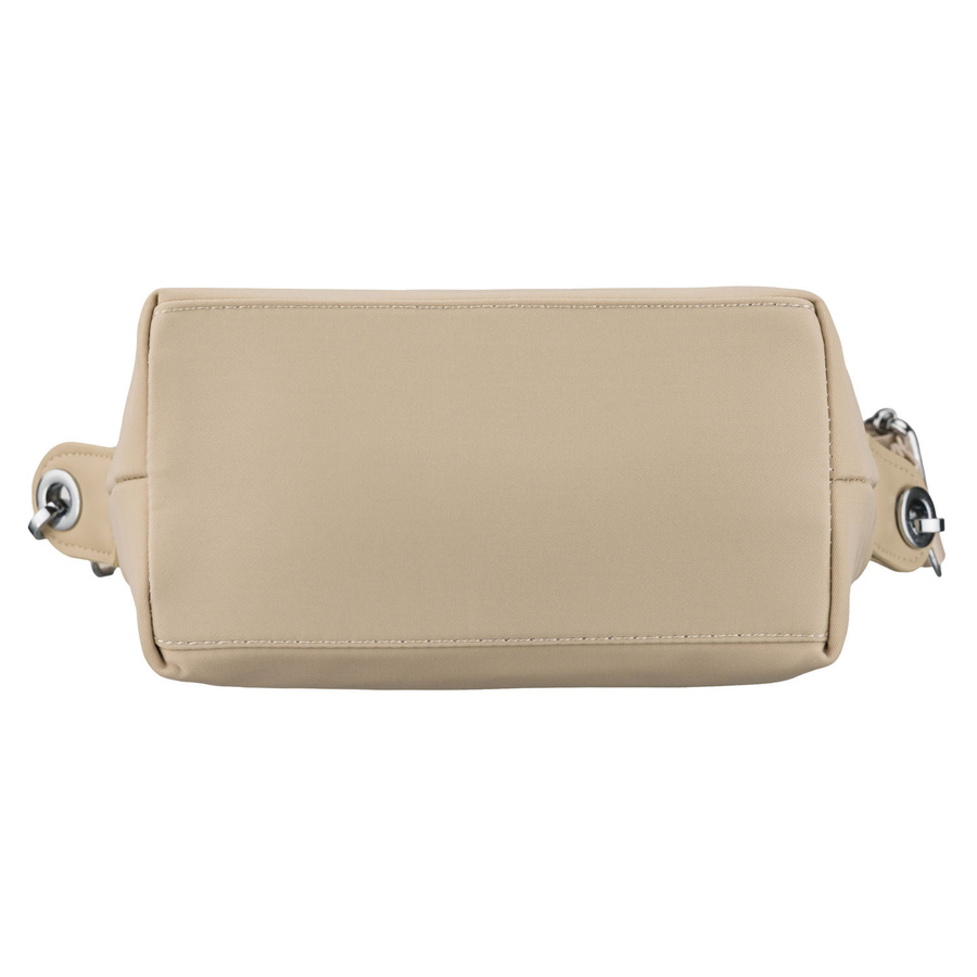 Listonoszka damska z poliestru w kolorze ecru, jednokomorowa i zamykana magnesem - Peterson