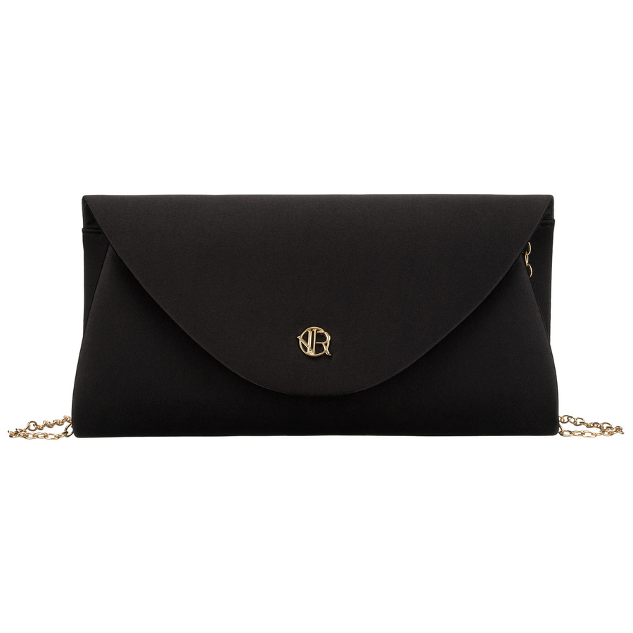 Kopertówka damska wykonana z tkaniny syntetycznej w czarnym kolorze - Rovicky