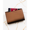 Brązowy portfel damski odszyty ze skóry naturalnej i ekologicznej - Peterson