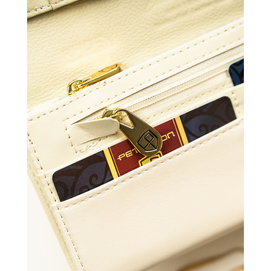 Portfel damski w kwiaty wykonany ze skóry naturalnej i ekologicznej - Peterson