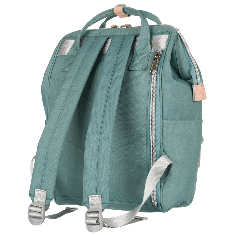 Pojemny, miętowy plecak na laptopa z portem USB - Himawari