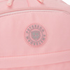 Modny plecak szkolny z poliestru w różowym kolorze, zawieszony na regulowanych szelkach - Peterson