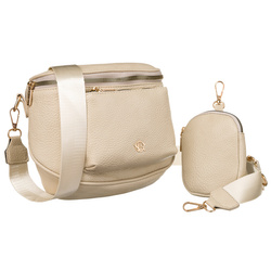 Elegancka saszetka damska na ramię z dodatkową portmonetką - Rovicky