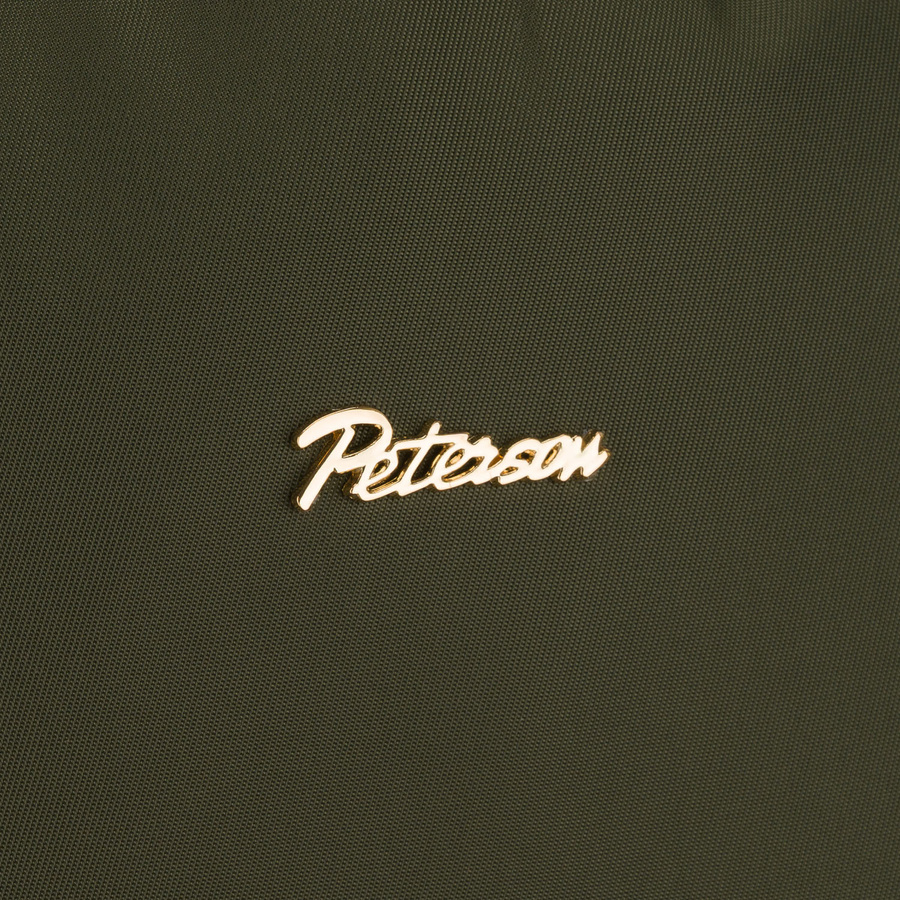 Zielony, miejski plecak damski z poliestru zamykany suwakami - Peterson