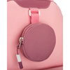 Pojemny plecak szkolny z poliestru w różowym kolorze zawieszony na regulowanych szelkach - Peterson