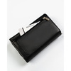 Skórzany, pojemny portfel damski w czarnym kolorze wyposażony w system RFID - Rovicky