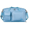 Błękitna, sportowa torba podróżna z poliestru z paskiem na ramię i uchwytem na walizkę - Peterson