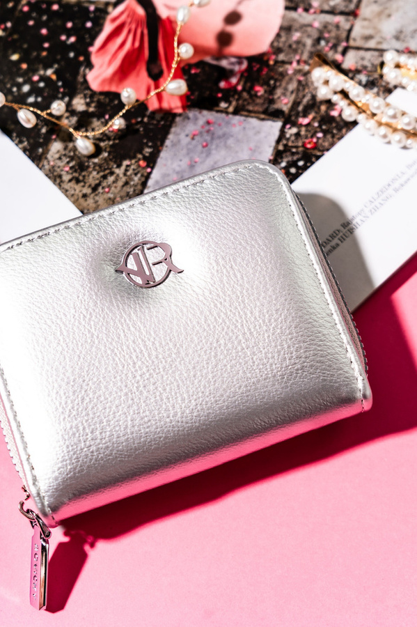 Elegancki, mały portfel damski na zamek - Rovicky