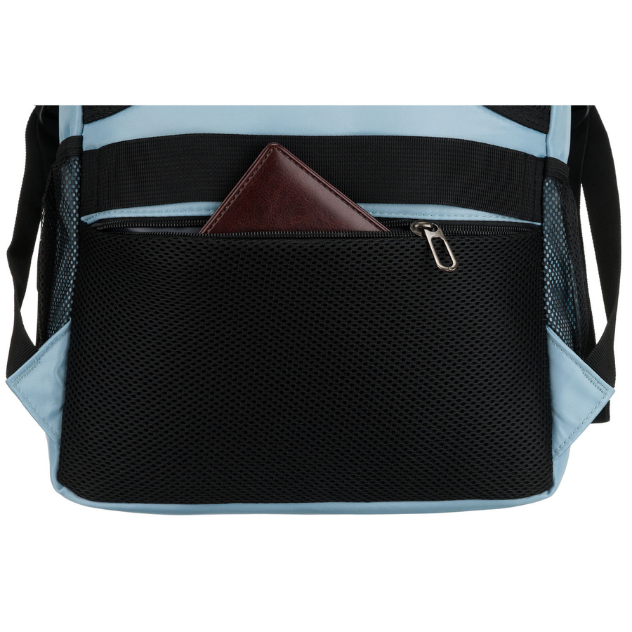 Plecak podróżny w niebieskim kolorze, dwukomorowy i zawieszony na regulowanych szelkach - Peterson