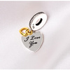 Srebrny charms serduszka do modułowej bransoletki - Peterson