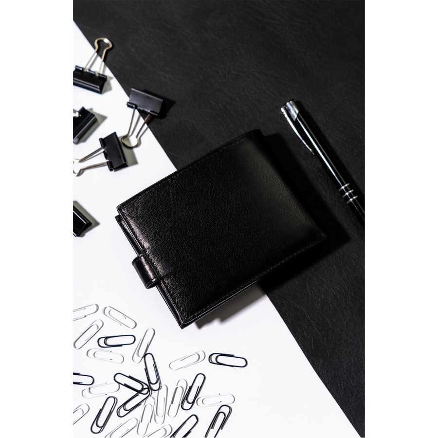 Klasyczny męski portfel na zatrzask z technologią RFID - Rovicky