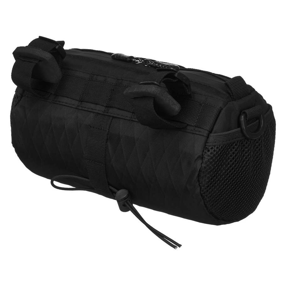 Czarna sakwa rowerowa na kierownicę wykonana z materiałów wodoodpornych - Peterson