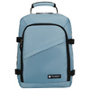 Plecak podróżny w niebieskim kolorze, dwukomorowy i zawieszony na regulowanych szelkach - Peterson